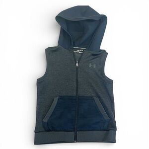 Under Armour UA Cold Gear Storm Hooded Vest Zip Up Boys Size Youth Small